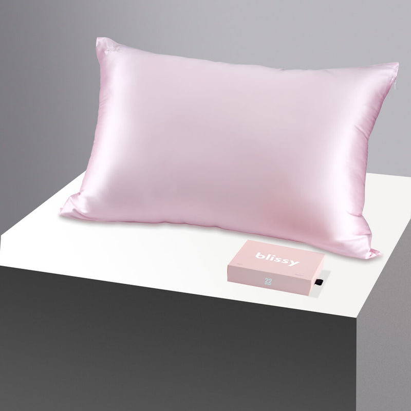 Blissy Standard Blush Pillowcase – 22 Momme Mulberry Silk, 100% Silk