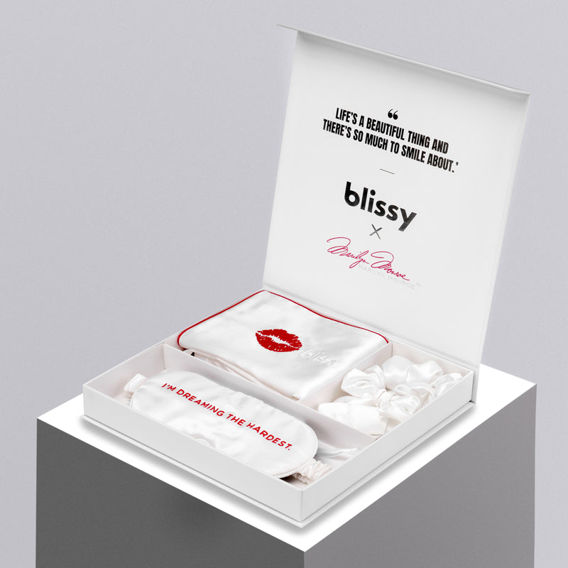 Blissy Queen Marilyn Monroe™ Blissy Dream Set – 22 Momme Mulberry Silk, 100% Silk