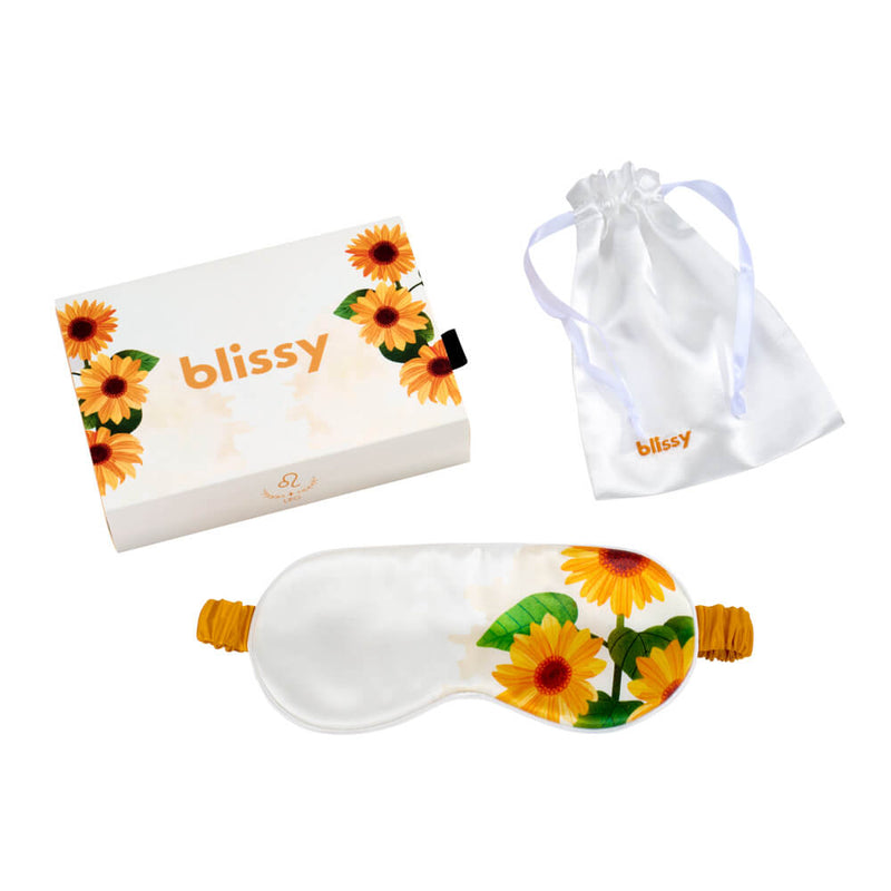 Blissy Zodiac Flower Sleep Mask โ 22 Momme Mulberry Silk, 100% Silk
