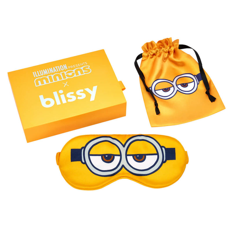 Blissy Sleepyhead Minion Junior Sleep Mask โ 22 Momme Mulberry Silk, 100% Silk