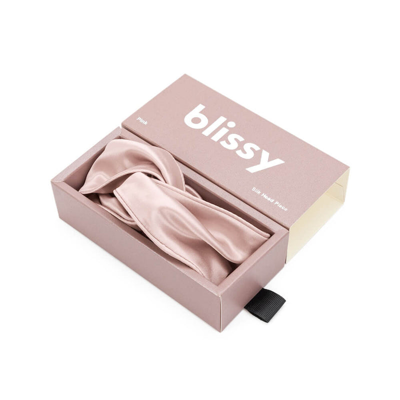 Blissy Pink Blissy Head Piece – 22 Momme Mulberry Silk, 100% Silk