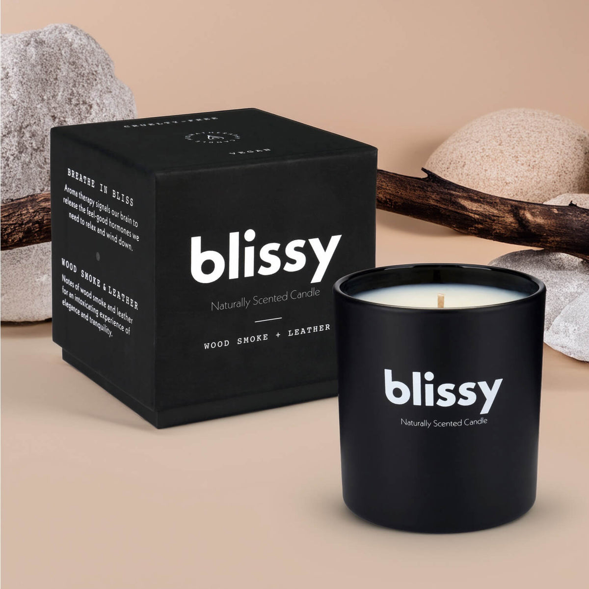 100% Vegan Soy Wax Blissy Candle Close-Up – Blissy 22 Momme Silk