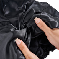 Large Black Blissy Bonnet – Blissy Premium Silk