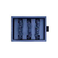 Blissy Blue Silk Blissy Skinny Scrunchies Detail –