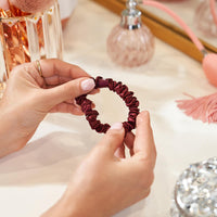 Burgundy Blissy Skinny Scrunchies – Blissy Premium Silk