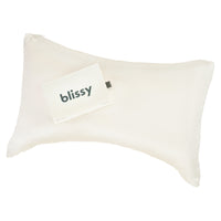 Blissy White Silk Crescent Pillowcase Detail – Queen
