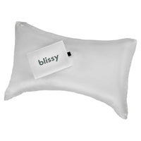 Silver Crescent Pillowcase Close-Up – Blissy 22 Momme Silk