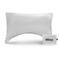 Silver Mulberry Silk Crescent Pillowcase – Blissy King