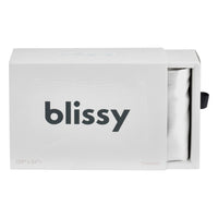 Blissy King Silver Crescent Pillowcase Lifestyle – Mulberry Silk