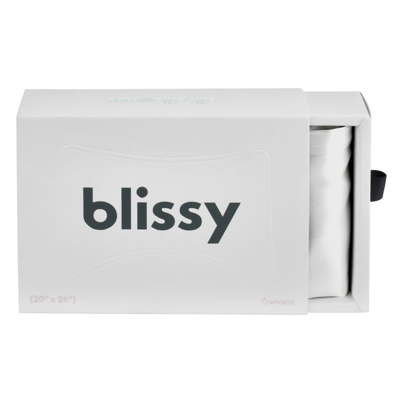 Blissy King Silver Crescent Pillowcase Lifestyle – Mulberry Silk