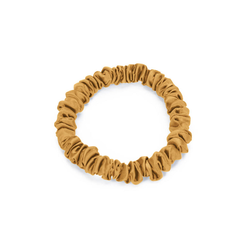 Blissy Gold Silk Blissy Skinny Scrunchies Detail –