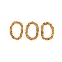 Gold Blissy Skinny Scrunchies Close-Up – Blissy 22 Momme Silk