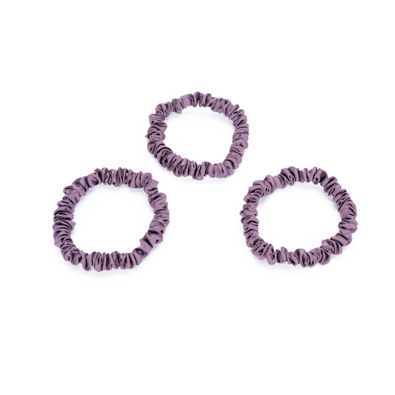 Blissy Lavender Blissy Skinny Scrunchies Lifestyle – Mulberry Silk