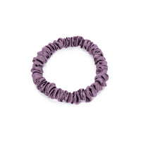Lavender Blissy Skinny Scrunchies Close-Up – Blissy 22 Momme Silk