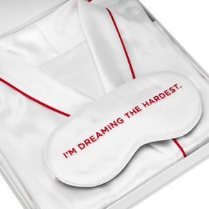Blissy Marilyn Monroe™ Blissy Classic Robe Set Lifestyle – Mulberry Silk