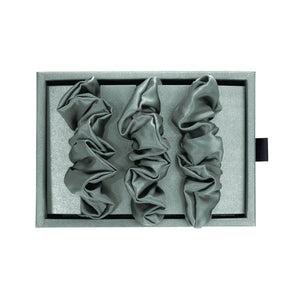 Matcha Blissy Scrunchies Close-Up – Blissy 22 Momme Silk