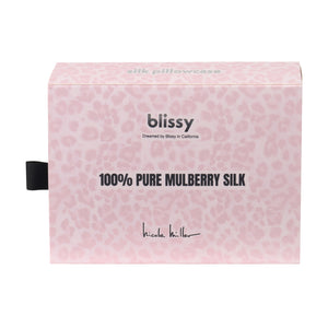Blissy Mulberry Silk Pillowcase – Mauve Cheetah King