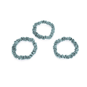 Blissy Mint Blissy Skinny Scrunchies Lifestyle – Mulberry Silk