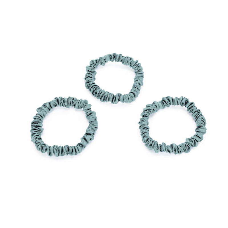 Blissy Mint Blissy Skinny Scrunchies Lifestyle – Mulberry Silk
