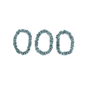 Blissy Mulberry Silk Blissy Skinny Scrunchies – Mint