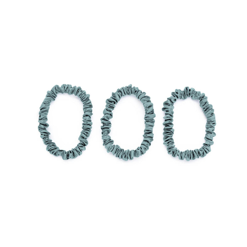 Blissy Mulberry Silk Blissy Skinny Scrunchies – Mint