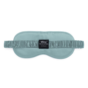 Blissy Mint Silk Sleep Mask Detail –