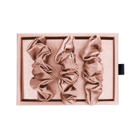 Pink Blissy Scrunchies Close-Up – Blissy 22 Momme Silk