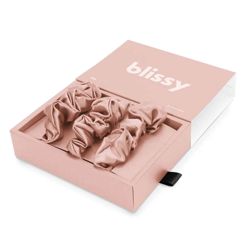 100% Mulberry Silk Hair Ties Blissy Silk Scrunchies (3-Pack) – Blissy Premium Silk