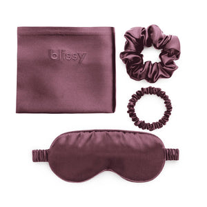 Blissy King Plum Blissy Dream Set Lifestyle – Mulberry Silk