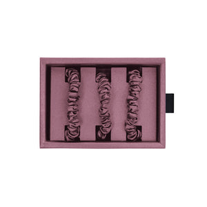 Blissy Plum Silk Blissy Skinny Scrunchies Detail –