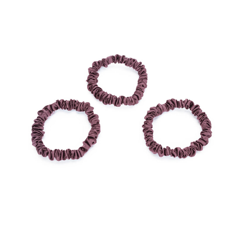 Blissy Plum Blissy Skinny Scrunchies Lifestyle – Mulberry Silk