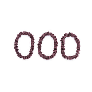 Blissy Mulberry Silk Blissy Skinny Scrunchies – Plum