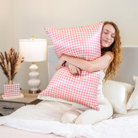 Pillowcase - Rose Gingham - Queen