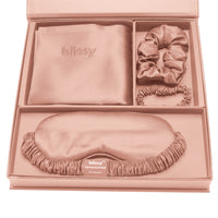 Blissy Queen Rose Gold Blissy Dream Set Lifestyle – Mulberry Silk