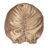 Taupe Blissy Bonnet Close-Up – Blissy 22 Momme Silk