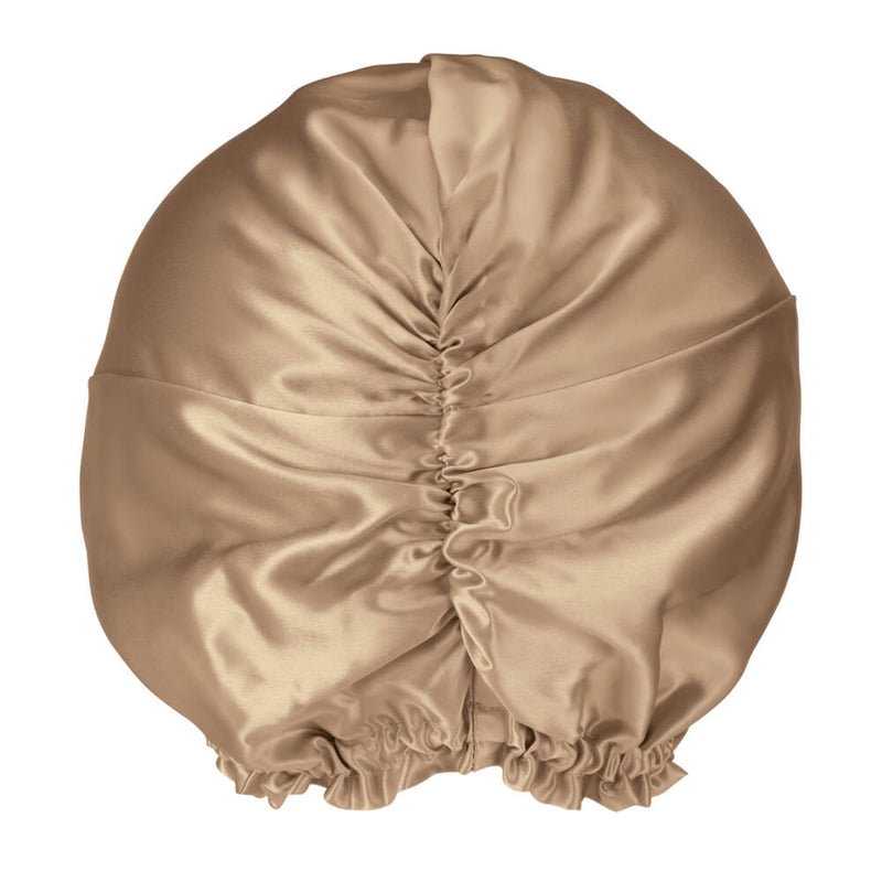 Taupe Blissy Bonnet Close-Up – Blissy 22 Momme Silk