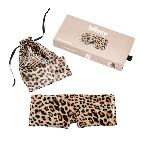 Sleep Mask - Leopard - Weighted