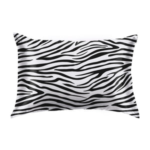 Blissy Queen Zebra Pillowcase Lifestyle – Mulberry Silk