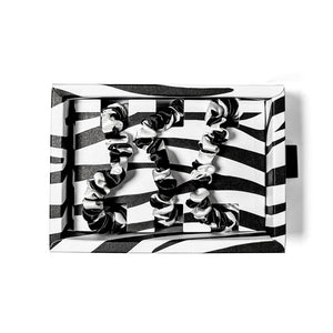 Blissy Zebra Silk Blissy Skinny Scrunchies Detail –