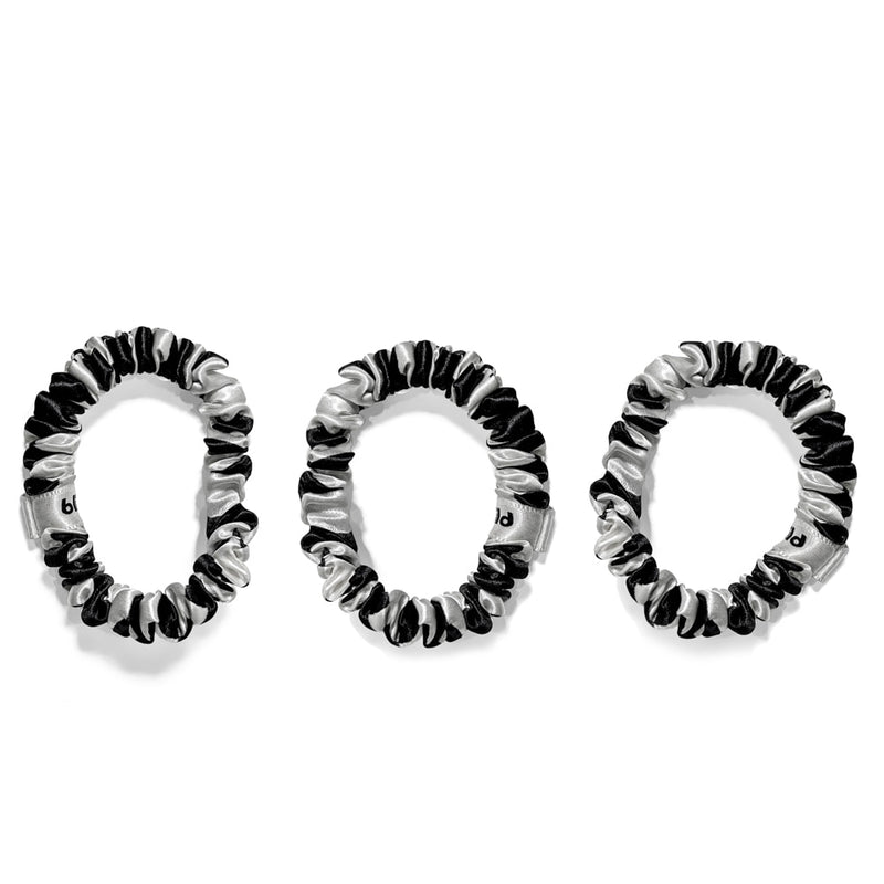 Blissy Mulberry Silk Blissy Skinny Scrunchies – Zebra
