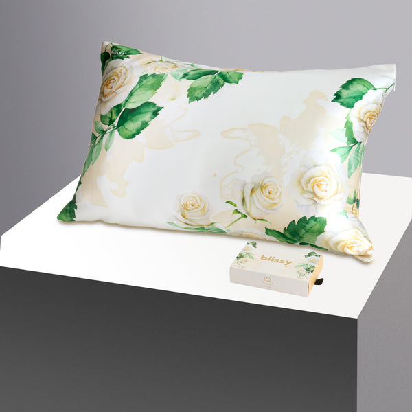 Blissy King Zodiac Flower Pillowcase – 22 Momme Mulberry Silk, 100% Silk