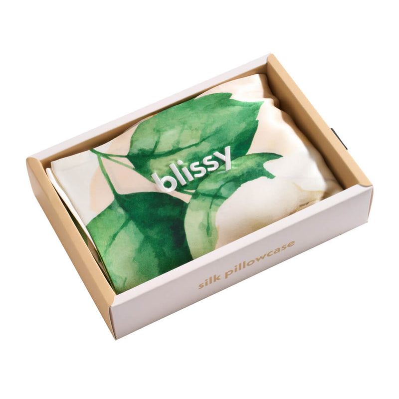 Blissy Zodiac Flower Silk Pillowcase Detail – Standard