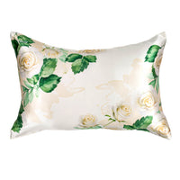 Blissy Zodiac Flower Silk Pillowcase Detail – Queen