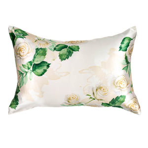 Blissy Zodiac Flower Silk Pillowcase Detail – Queen