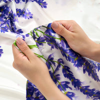 Blissy Zodiac Flower Silk Pillowcase Detail – Queen