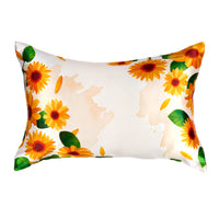 Blissy Zodiac Flower Silk Pillowcase Detail – Queen