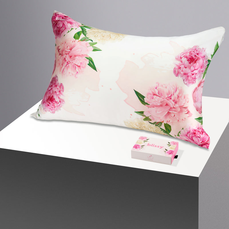 Blissy Standard Zodiac Flower Pillowcase – 22 Momme Mulberry Silk, 100% Silk