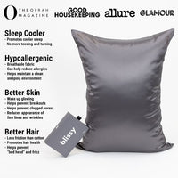 Grey Mulberry Silk Pillowcase – Blissy Queen