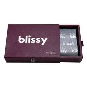 Burgundy Sleep Mask Close-Up – Blissy 22 Momme Silk