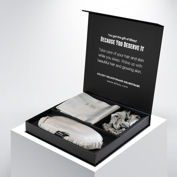 Blissy 100% Mulberry Silk Blissy Dream Gift Set Lifestyle – Mulberry Silk